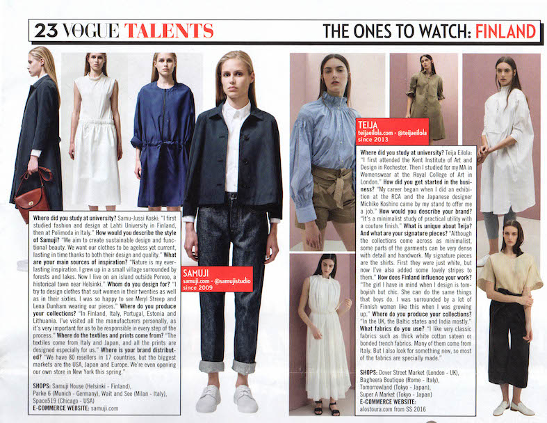 Vogue Italy - ones to watch